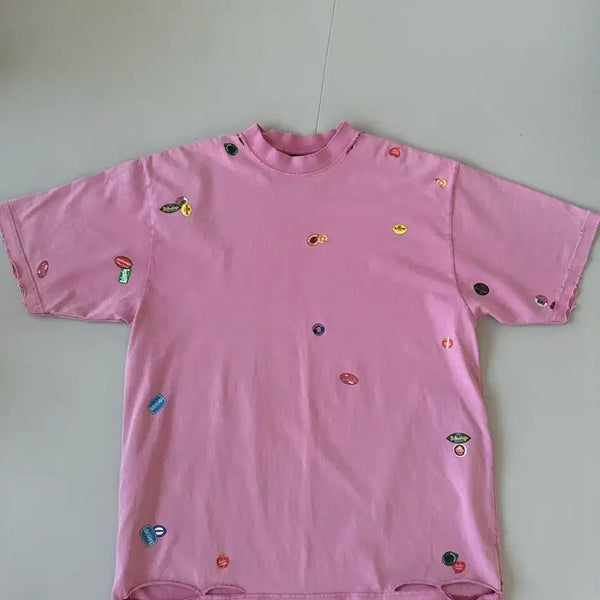 [BUNJANG] Balenciaga Fruity Sticker Medium Fit T-Shirt Size S / 발렌시아가 Fruity 스티커 Medium Fit 티셔츠 S