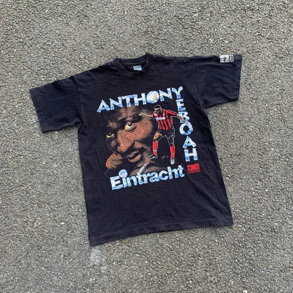 [BUNJANG] 90s Anthony Yeboah Graphic Print Short Sleeve T-Shirt L / 90's Anthony Yeboah 프린팅 반팔 L