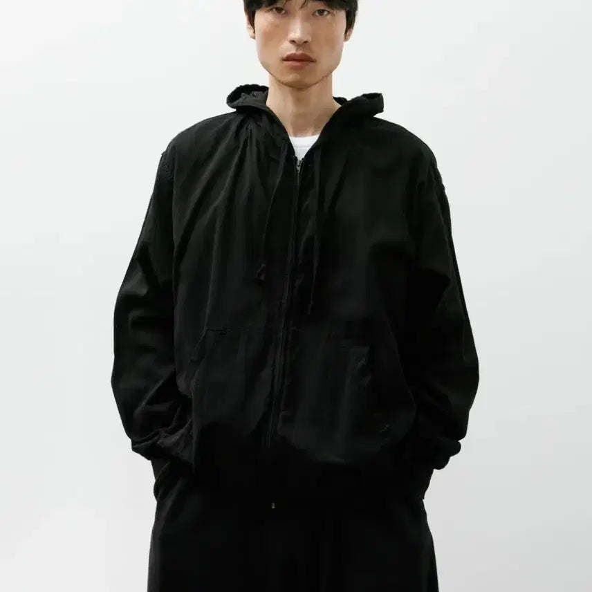 [BUNJANG] Comoli Cotton Ox Zip Parka Black 2 / 코모리 코튼 옥스 집 파카 블랙 2
