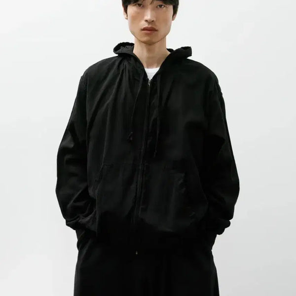 [BUNJANG] Comoli Cotton Ox Zip Parka Black 2 / 코모리 코튼 옥스 집 파카 블랙 2