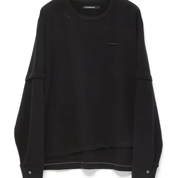 [BUNJANG] Haeching Room Cuff T-Shirt Black Size 2 / 해칭룸 커프 티셔츠 블랙 2