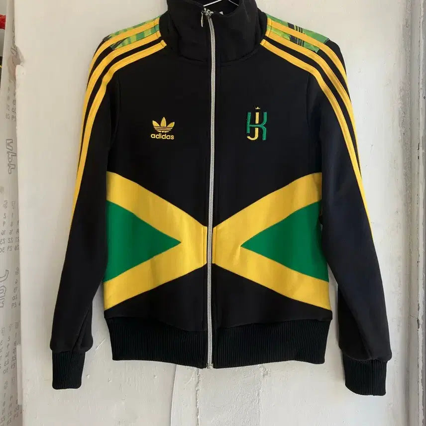 [BUNJANG] Adidas Jamaica Flag Pattern Track Top / 아디다스 트랙탑 자메이카 국기 패턴