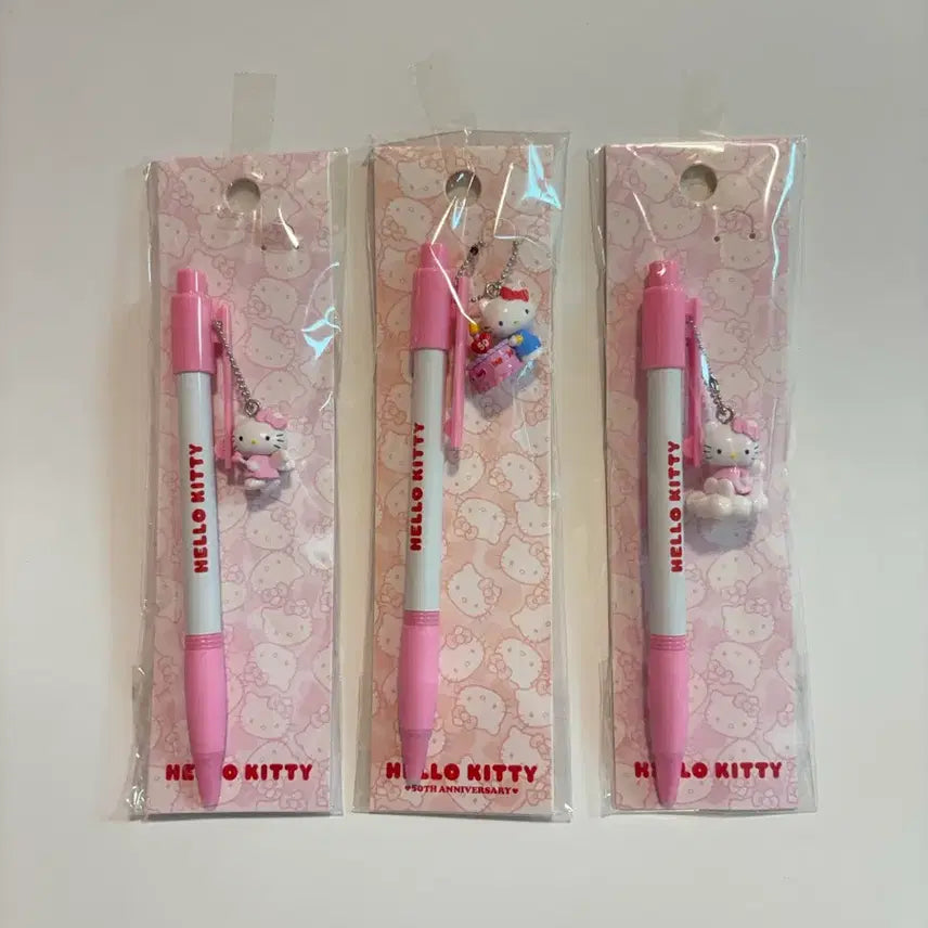[BUNJANG] Hello Kitty 50th Anniversary Ballpoint Pen Bundle Set / 키티50주년 볼펜(일괄)