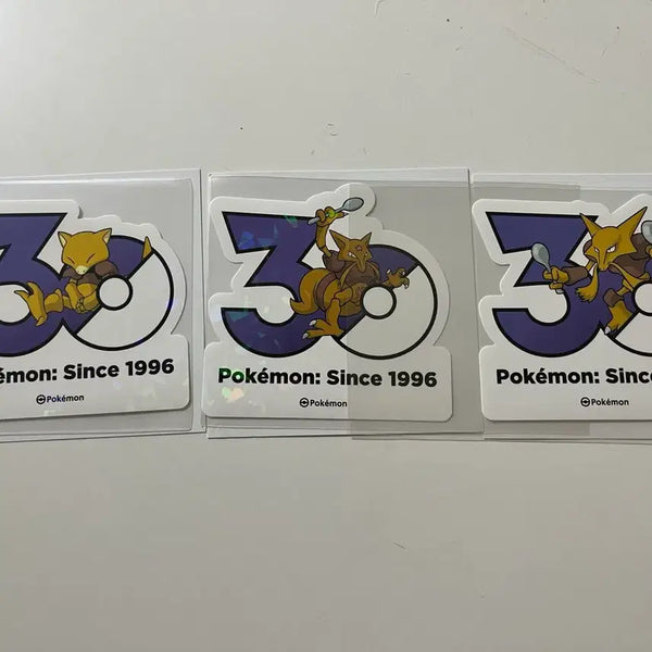 [BUNJANG] Pokemon 30th Anniversary Sticker Set - Kadabra, Kadabra, Alakazam / 포켓몬 30주년 스티커 케이시+윤겔라+후딘