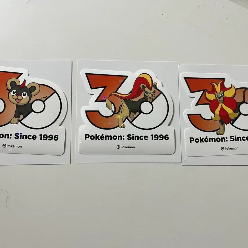 [BUNJANG] Pokemon 30th Anniversary Sticker Set: Leokko + Fire Leo / 포켓몬 30주년 스티커 레오꼬+화염레오