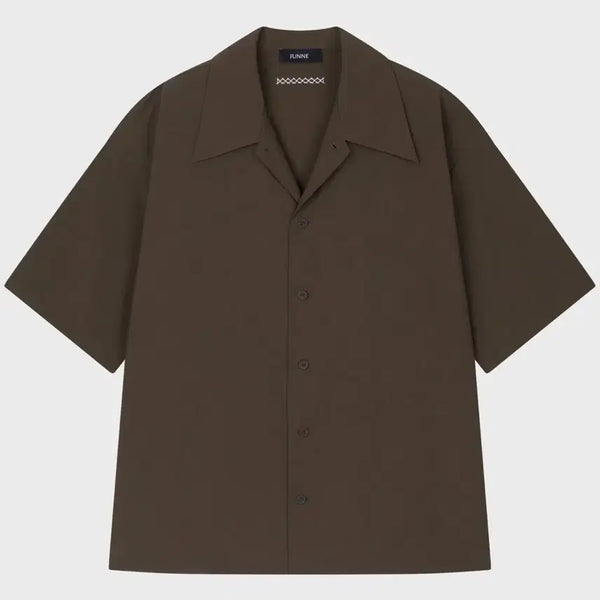 [BUNJANG] Juno Oversized Drift Shirt Brown M / 준느 오버핏 드리프트 셔츠 브라운 M