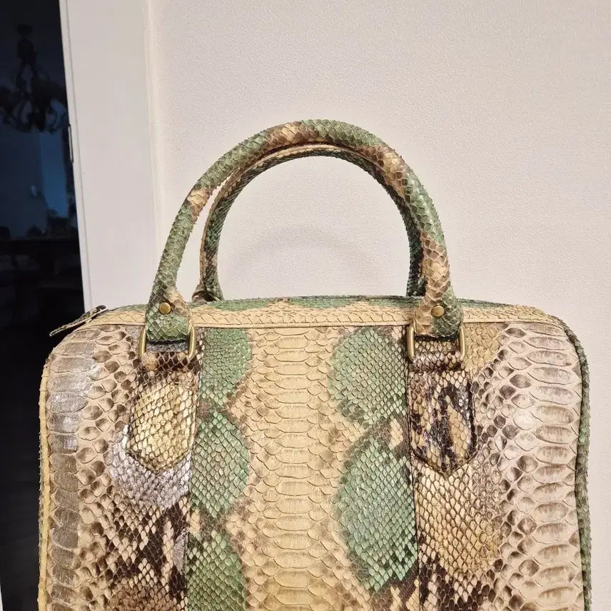 [BUNJANG] Snakeskin Boston Bag / 뱀피 보스턴 백