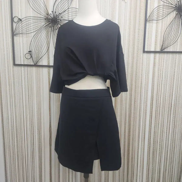 [BUNJANG] Black Wrap Skirt Shorts XL / 블랙 랩  치마바지 XL사이즈