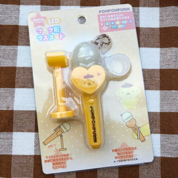 [BUNJANG] Pochitto Pompompurin LED Microphone Keychain / 새상품 피탓토 폼폼푸린 LED 마이크 키링