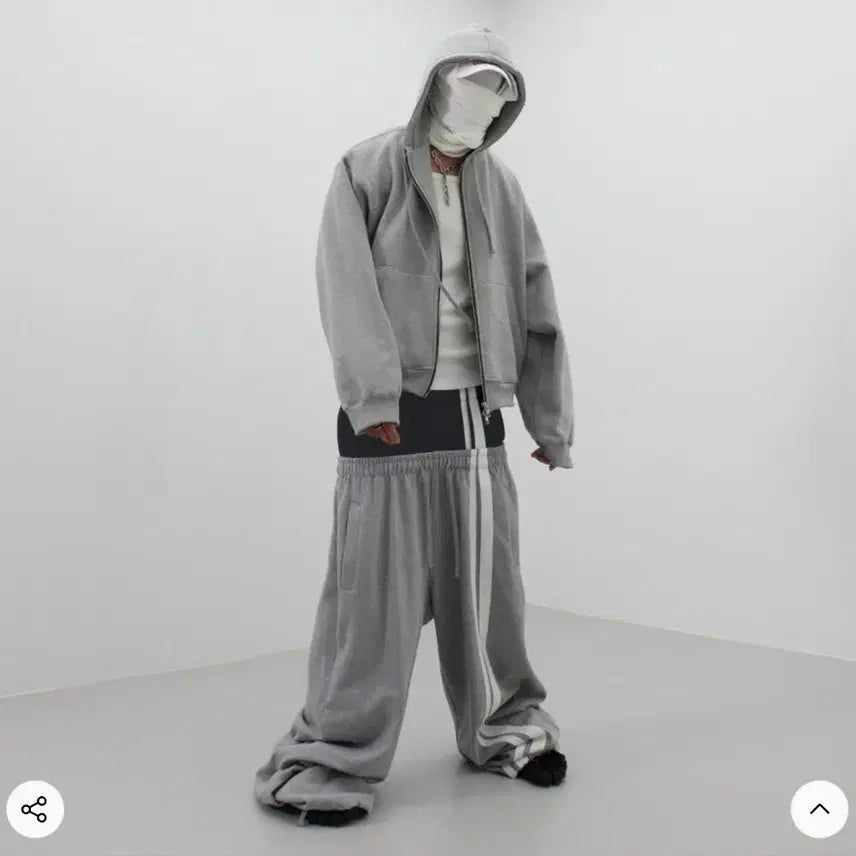 [BUNJANG] Roaring Rad Double Waist Sweatpants Grey / 로어링라드 더블 웨이스트 스웻 팬츠 그레이(새상품)