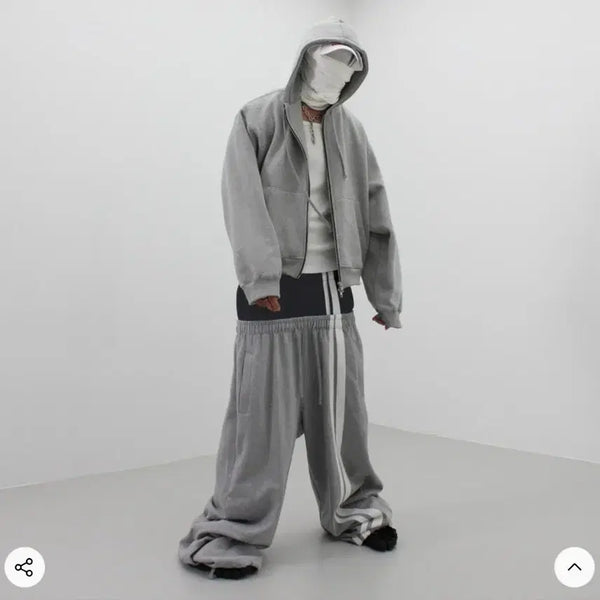 [BUNJANG] Roaring Rad Double Waist Sweatpants Grey / 로어링라드 더블 웨이스트 스웻 팬츠 그레이(새상품)