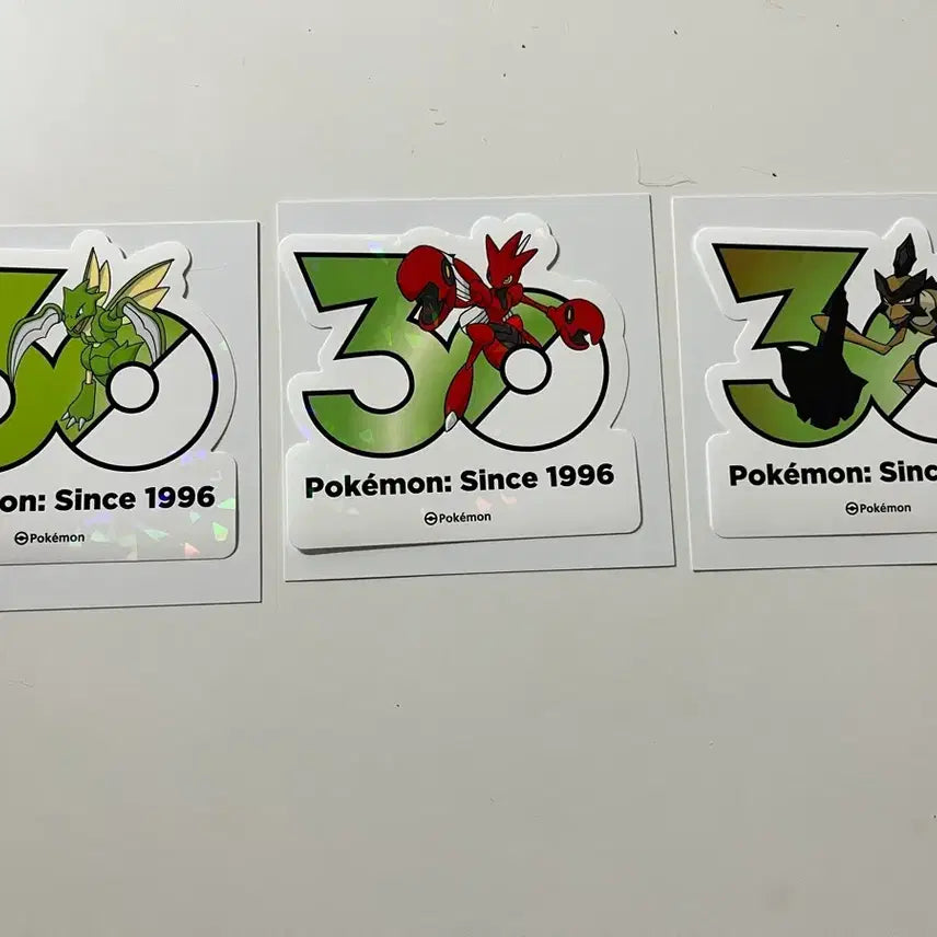 [BUNJANG] Pokemon 30th Anniversary Sticker Set: Scyther, Scizor, and Armored Mewtwo / 포켓몬 30주년 스티커 스라크+핫삼+사마자르