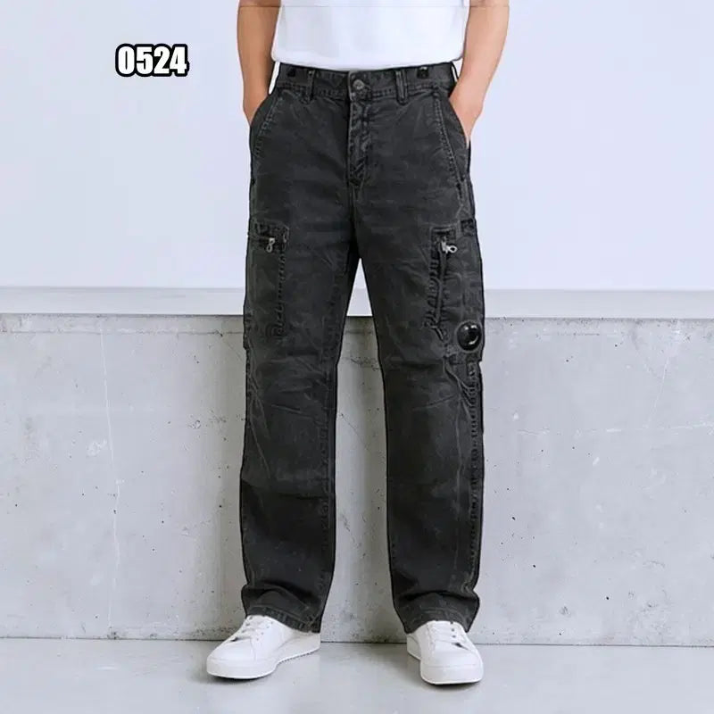 [BUNJANG] CP Company Grey Garment Dyed Lens Cargo Pants / 32) 씨피 컴퍼니 그레이 가먼트 다잉 렌즈 카고 팬츠
