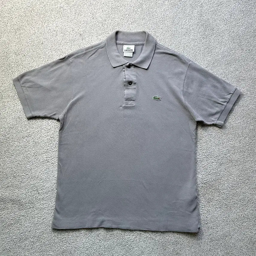 [BUNJANG] Lacoste Classic Fit Short Sleeve Pique Polo Shirt Grey Size 3 / 라코스테 클래식핏 반팔 피케 셔츠 그레이 3 카라티 빈티지