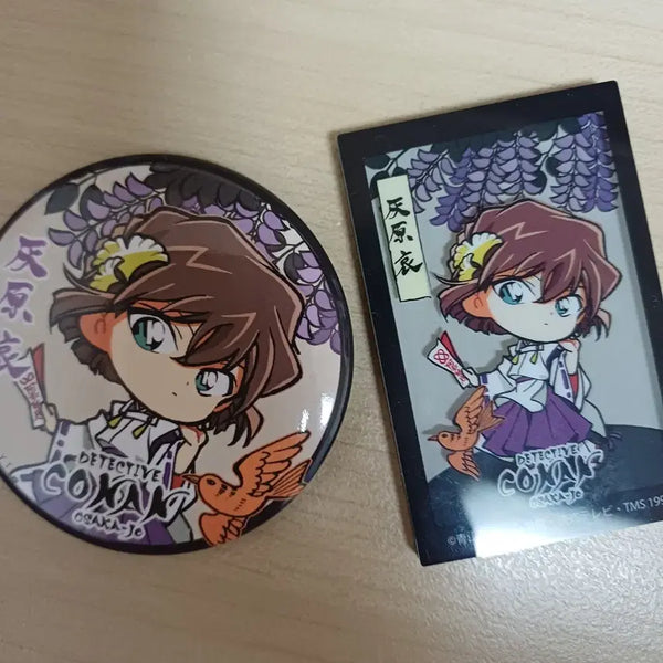 [BUNJANG] Detective Conan Haibara Ai Osaka Castle Badge & Magnet Set / 명탐정 코난 굿즈 뱃지 캔뱃지 하이바라 아이 오사카성 홍장미 마그넷자석