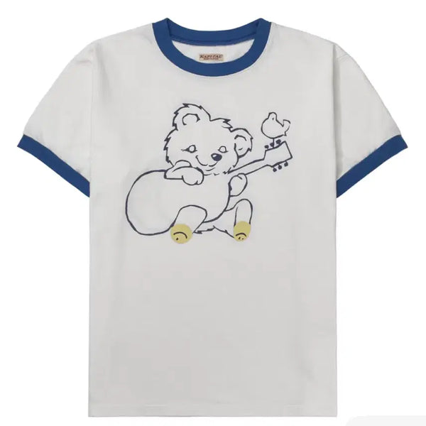 [BUNJANG] Kapital 20 Tenjiku Ringer T-shirt Little Bear & Harmony Pt Blue / 캐피탈 20 텐지쿠 링거 티셔츠 리틀 베어 앤 하모니 Pt 블루
