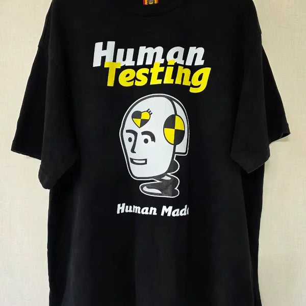 [BUNJANG] Human Made Human Testing T-Shirt Black / 휴먼메이드 휴먼테스팅 반팔티 블랙
