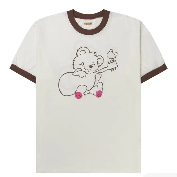[BUNJANG] Kapital 20 Tenjiku Ringer T-Shirt Little Bear & Harmony Pt Brown / 캐피탈 20 텐지쿠 링거 티셔츠 리틀 베어 앤 하모니 Pt 브라운