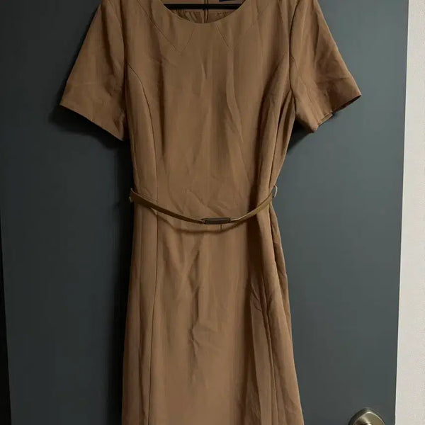 [BUNJANG] Lady Bren Brown Dress with Belt - Size L / 레이디브렌 브라운 원피스 L 사이즈