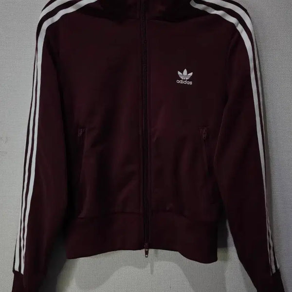 [BUNJANG] Adidas Women's Burgundy Cropped Track Top Jersey IB7406 / 아디다스 여자 버건디 크롭탑 IB7406 트랙탑 져지 90