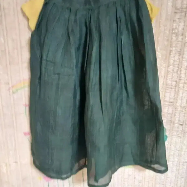 [BUNJANG] Cherrykoko Pleated Skirt - Green / 마 모시 주름 스커트 그린