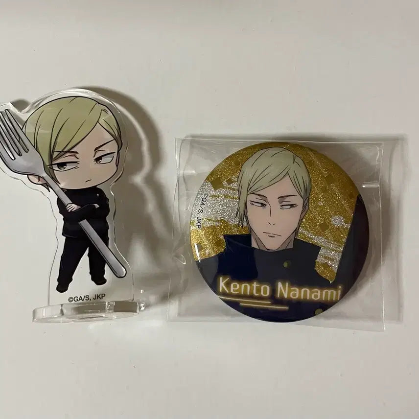 [BUNJANG] Jujutsu Kaisen Nanami Kento Acrylic Stand & Badge Bundle Set / 주술회전 나나미 켄토 아크릴 스탠드, 뱃지 일괄