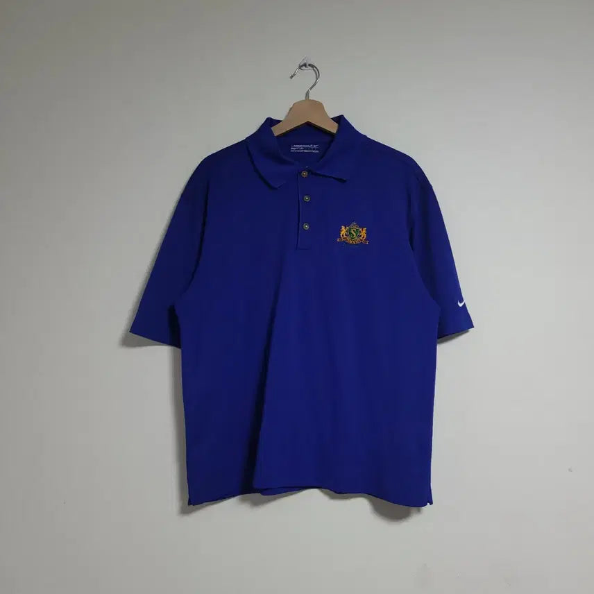 [BUNJANG] Nike Dri-FIT Golf Blue Short Sleeve Polo Shirt (L) / (L) NIKE 나이키 드라이핏 골프 블루 기능성 반팔 폴로 카라티