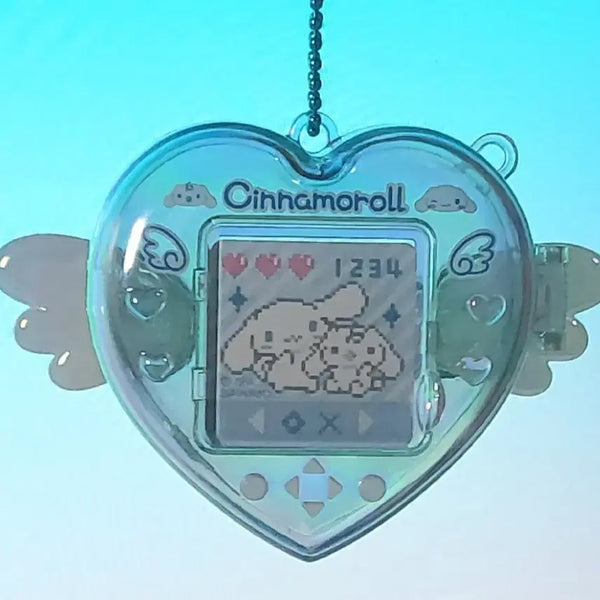 [BUNJANG] Cinnamoroll & Milk Mizuiro Sky Blue Game Console Case Keychain / 시나모롤 & 밀크 미즈이로 하늘색 게임기 케이스 키링