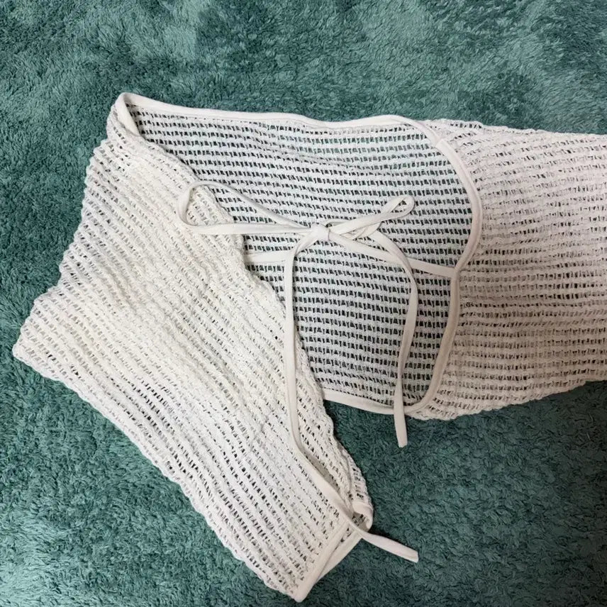 [BUNJANG] Mesh Knit Bolero Cardigan / 여름 그물 니트 볼레로 가디건