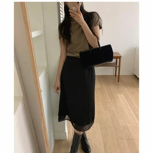 [BUNJANG] Ganaesra Mare Layered Skirt / 가내스라 제작 마레 레이어드 스커트