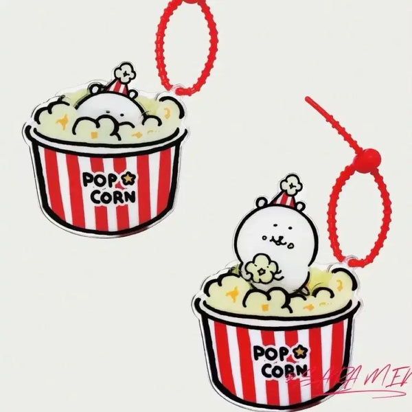 [BUNJANG] Nongdamgom Popcorn Gom Acrylic Keyring / 농담곰 팝콘곰 아크릴 키링