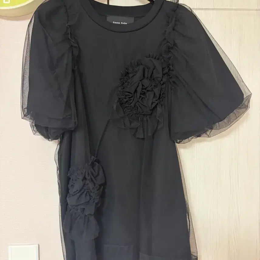 [BUNJANG] Simone Rocha Silk Organza Short Sleeve T-Shirt / 시몬 로샤 Simone Rocha 오간자 반팔 티 정품