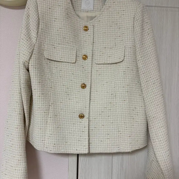 [BUNJANG] Ivory Tweed Casual Jacket / 트위드 자켓 캐주얼 / 아이보리