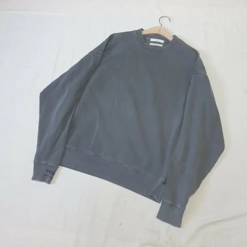 [BUNJANG] BEAKER Pigment Sweatshirt Grey Size 1 / 비이커 피그먼트 맨투맨