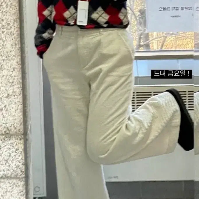 [BUNJANG] Ivory Suede Wide Pants / 아이보리 스웨이드 와이드 팬츠