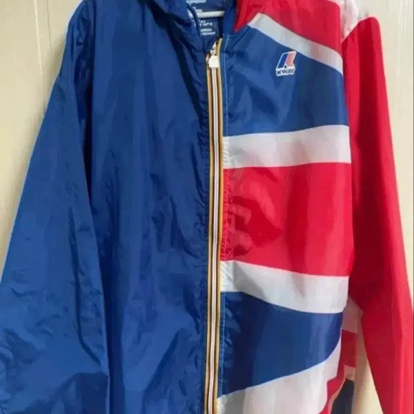 [BUNJANG] K-way Union Jack Windbreaker Jacket - Size L / K-way 까웨 유니언잭 바람막이 L 사이즈