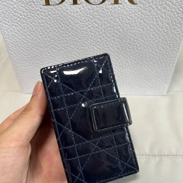 [BUNJANG] Dior Lady Accordion Card Holder Navy / [정품] 디올 레이디 아코디언 카드지갑
