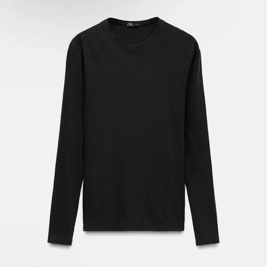 [BUNJANG] Zara Washed Cotton Long Sleeve T-Shirt Brown / Zara 자라 워시드 코튼 티셔츠 브라운 m