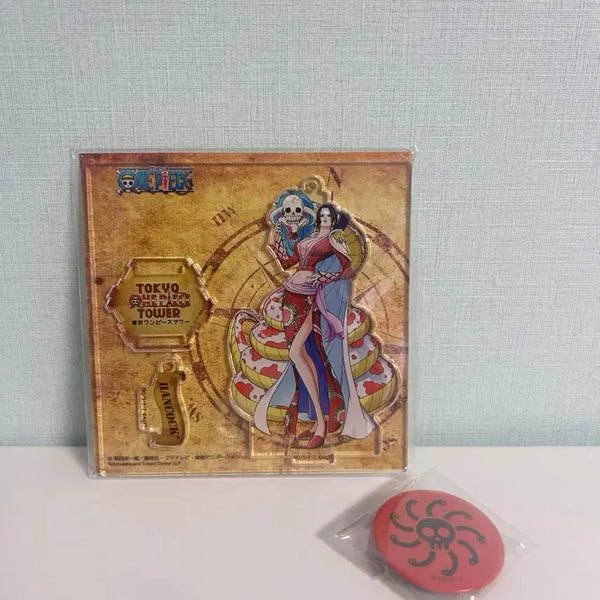 [BUNJANG] One Piece Tokyo Tower Limited Acrylic Stand & Buggy Pirates Logo Can Badge Bundle Set / 일괄) 원피스 도쿄타워 한정 아크릴 +구사해적단 로고 캔뱃지