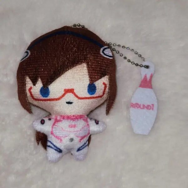 [BUNJANG] Evangelion Mari Makinami Illustrious Round 1 Plush Mascot Keyring / 신세기 에반게리온 마리 라운드원 누이 인형 키링 굿즈 신극장판 고전미소녀