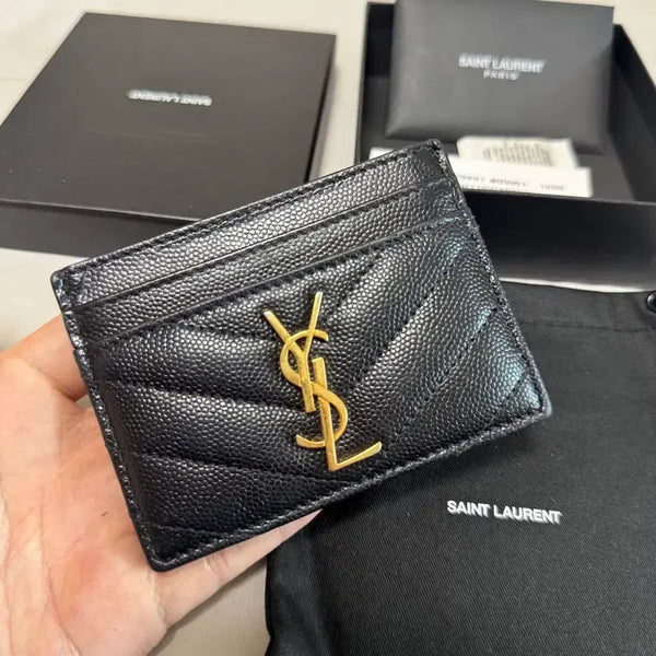 [BUNJANG] Authentic Saint Laurent Gold-Plated Card Holder / [정품] 금장 생로랑 카드지갑