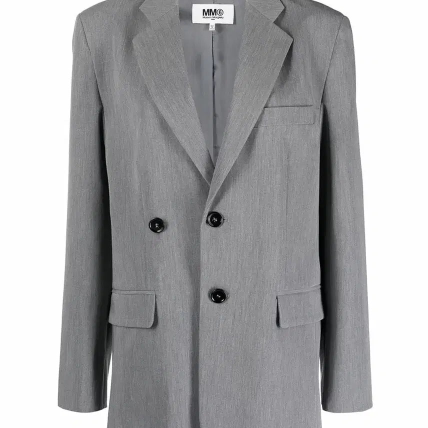 [BUNJANG] MM6 Maison Margiela Melange Grey Oversized Single-Breasted Blazer / MM6 마르지엘라 멜란지그레이 오버사이즈 블레이저