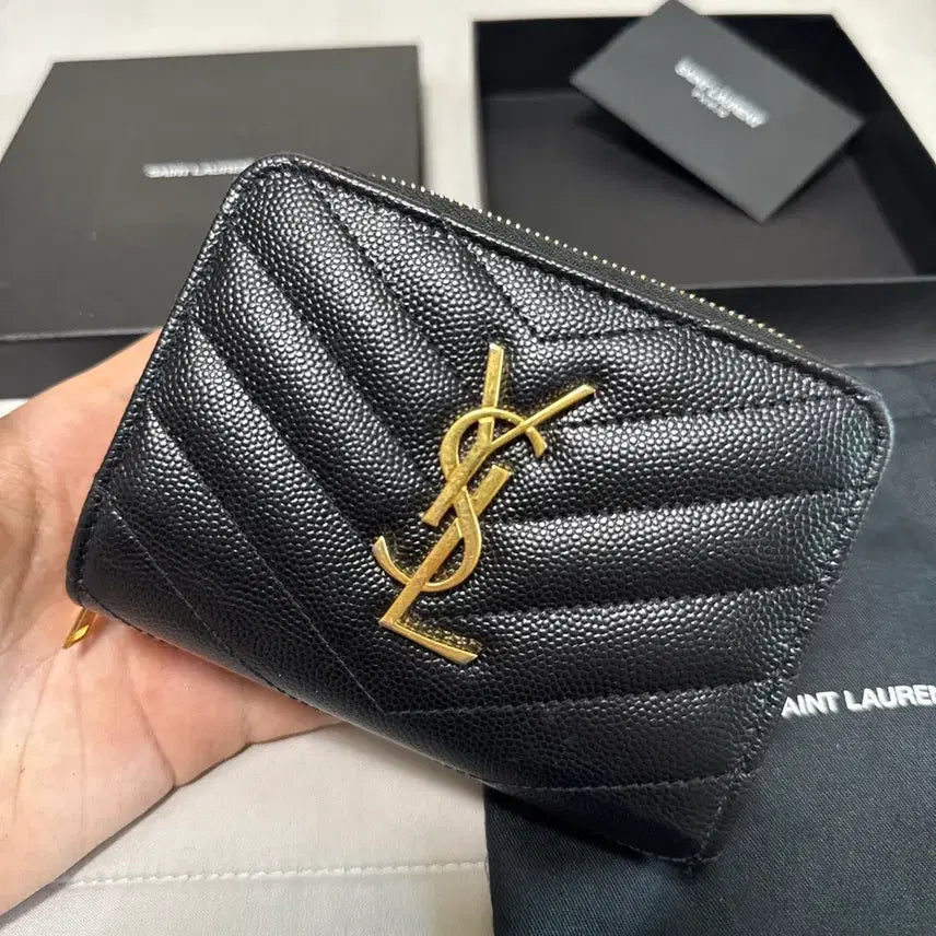 [BUNJANG] Saint Laurent Compact Zip Wallet / [정품] 생로랑 지퍼 컴팩트 지갑