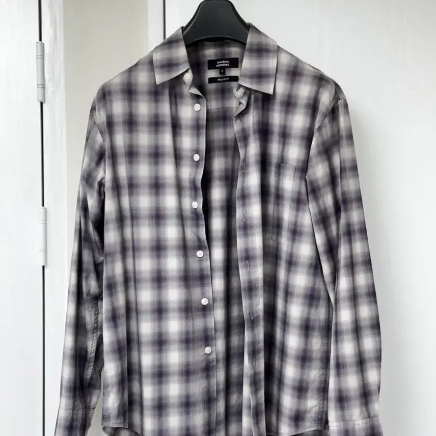 [BUNJANG] Musinsa Relaxed Ombre Check Shirt Size S / 무신사 릴렉스드 옴브레 체크 셔츠 S 사이즈 팝니다