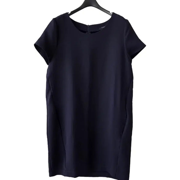 [BUNJANG] Navy Linen A-Line Mini Dress / S/네이비 항아리일자 원피스