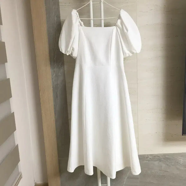 [BUNJANG] ORR Jacquard Puff Sleeve Dress S / ORR 오르 자카드 퍼프 드레스 원피스 S