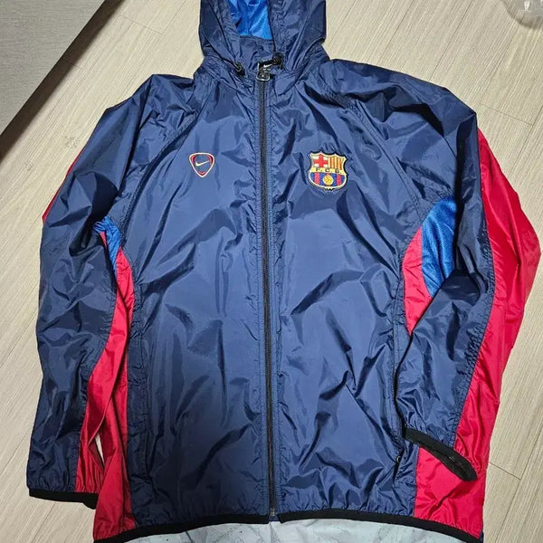 [BUNJANG] FC Barcelona 2000-2001 Nike Rain Jacket / FC 바르셀로나 레인자켓 바람막이 00년 00-01 110 L