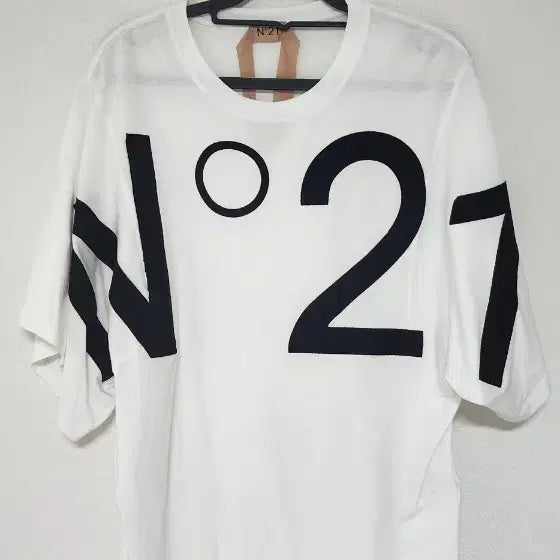 [BUNJANG] N°21 Numero Ventuno White Big Logo Oversized T-Shirt / N21 반팔티 화이트 누메로 벤투노