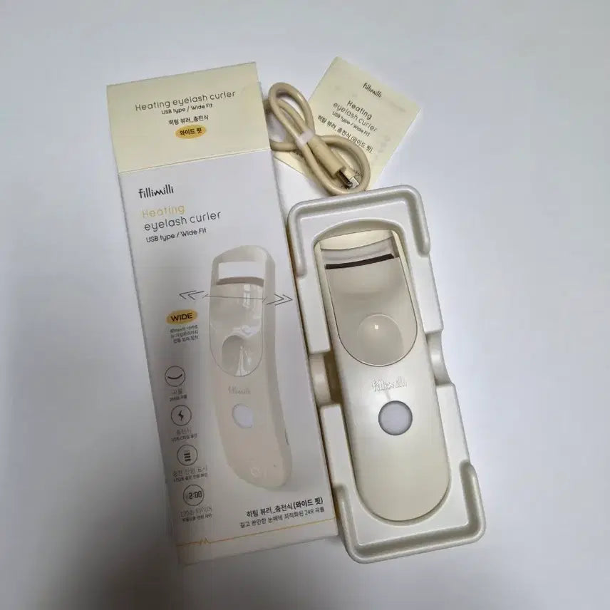 [BUNJANG] Fillimilli Heated Eyelash Curler Rechargeable Wide Fit / 필리밀리 히팅뷰러 충전식 와이드 핏