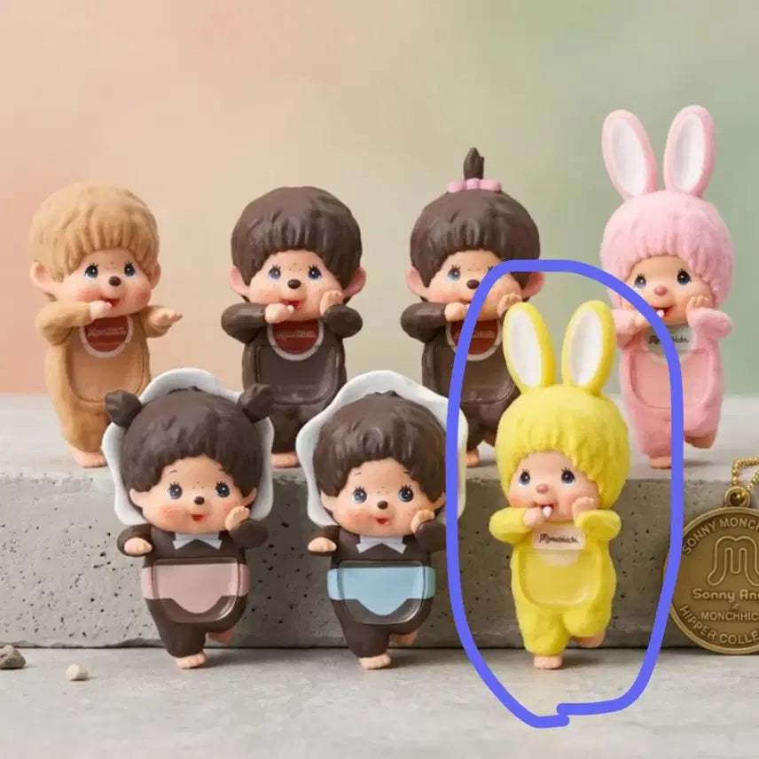 [BUNJANG] Sonny Angel x Monchhichi Chimutan Pair (Pink & Yellow) / 소니앤젤 몬치치 히퍼